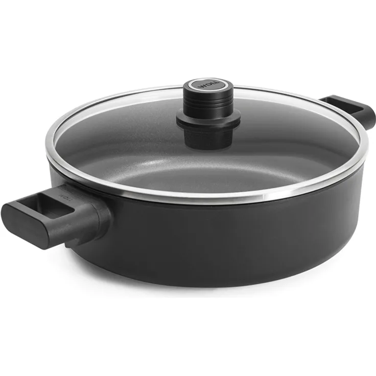 Woll Eco Logic Induktion Gusskasserolle rund inkl. Glasdeckel, 28 cm, 4,8 L