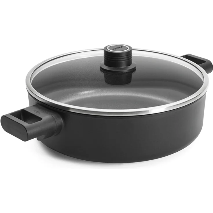 Woll Eco Logic Induktion Gusskasserolle rund inkl. Glasdeckel, 28 cm, 4,8 L