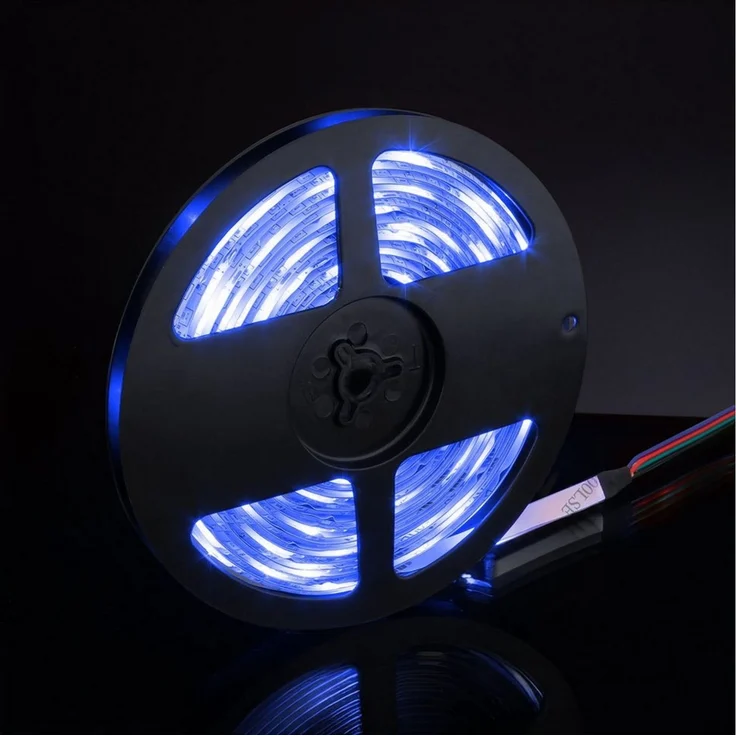 EAXUS LED Stripe - IP65 Wasserfeste LED Lichterkette. RGB Bunt, Licht Band, 4 Farbwechselprogramme, Dimmfunktion, Fernbedienung – Bild 2