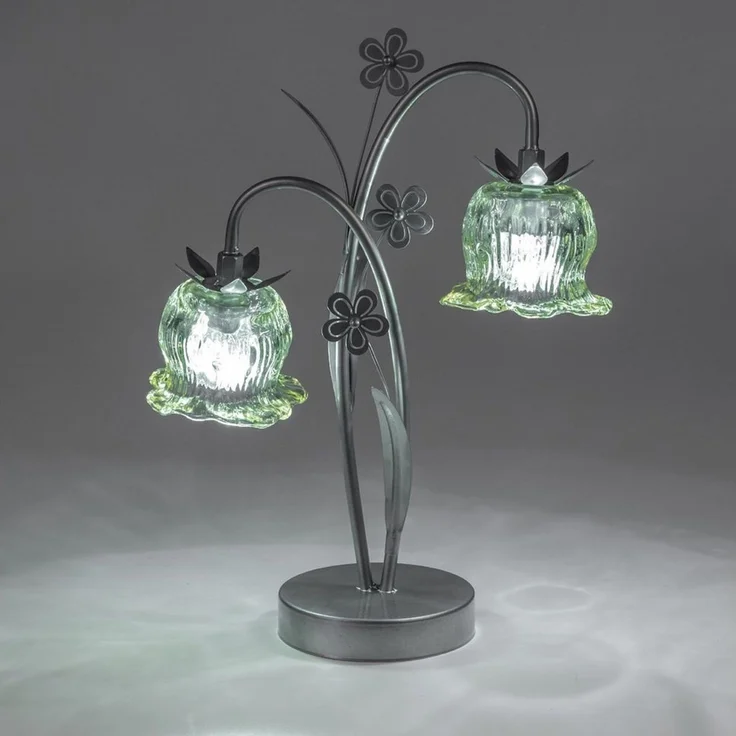 formano LED Tischleuchte Frühlingszeit, mit Timerfunktion, Grün, Motiv: Blume, Höhe: 36cm – Bild 1
