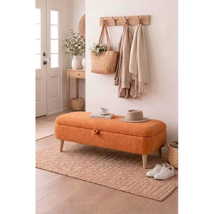 Skye Decor Polsterbank Snug Japandi (1-St), Gepolsterte Sitzbank in Teddy-Optik – Bild 2
