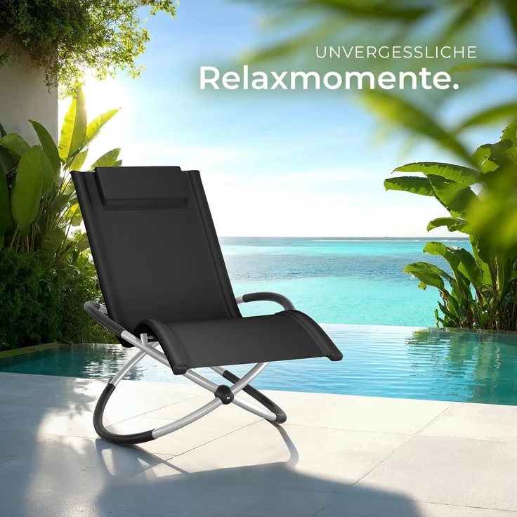 tectake Gartenliege Sonnenliege, 1, 1 St, 1tlg, mit Textilene – Bild 8