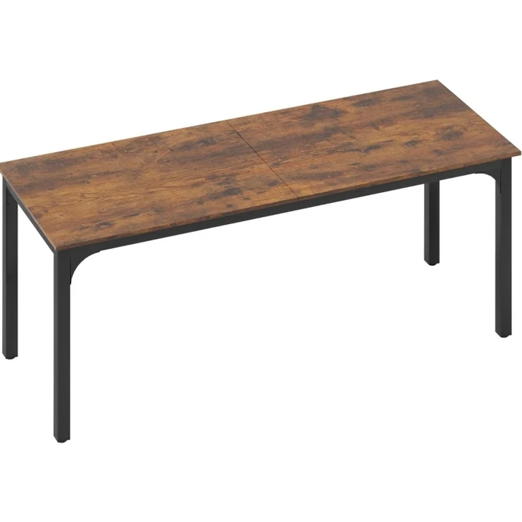 Schreibtisch mit Stahlrahmen, 200x60x75 cm, Rustikales Braun – Bild 5