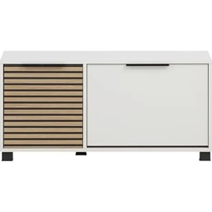Schildmeyer Schuhschrank Loft, Breite 98 cm Front mit Akustikprint, inklusive Dekokissen – Bild 4