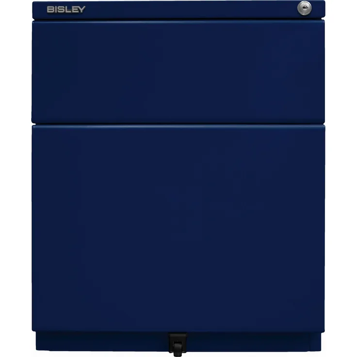 Rollcontainer OBA, mit 25 mm Top, 1 Universalschublade, 1 HR-Schublade, Farbe oxfordblau