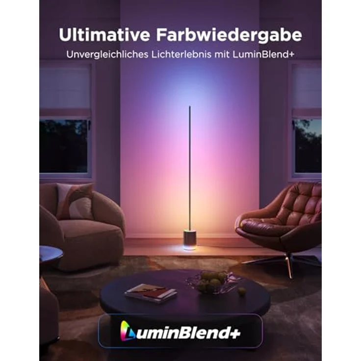 Govee Stehlampe 3 mit LuminBlend+ Technologie, Dimmbar RGBWWIC 2100lm, 1000–10000K, Smart Eckleuchte mit Matter-Kompatibilität und dynamischen Szenen – Bild 2