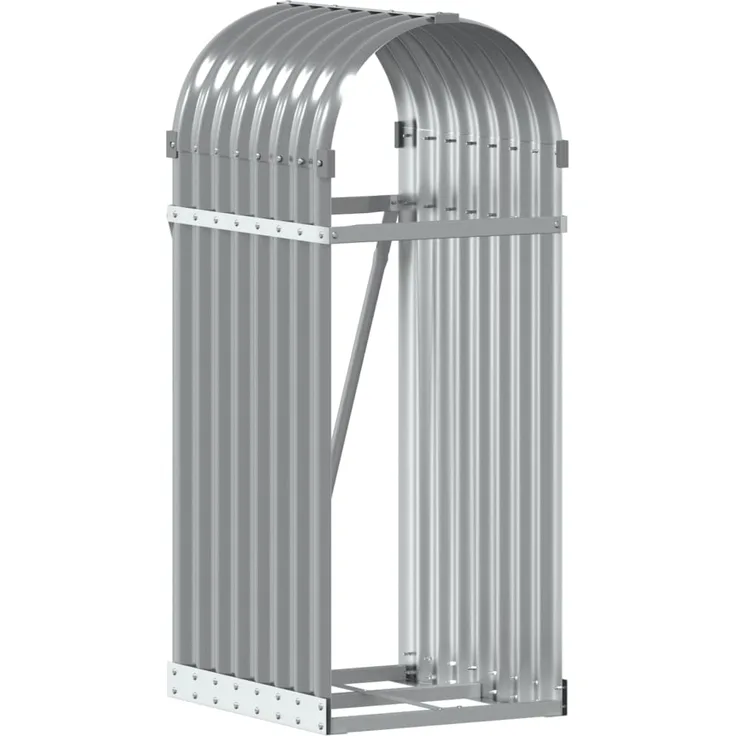 vidaXL Kaminholzunterstand Hellgrau 40x45x100 cm Verzinkter Stahl 364547