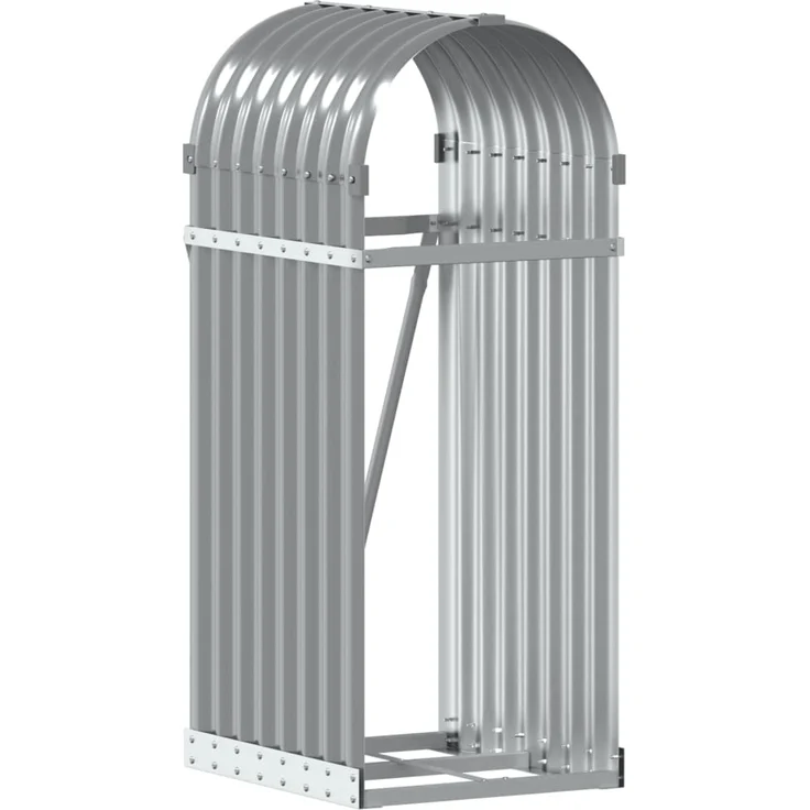 vidaXL Kaminholzunterstand Hellgrau 40x45x100 cm Verzinkter Stahl 364547 – Bild 1
