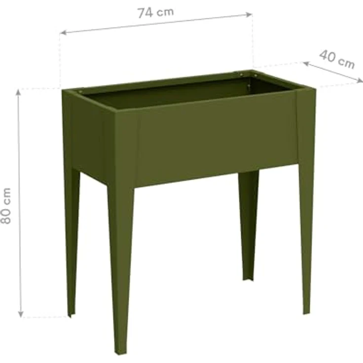 Westmann Vedura S | Metall Balkon Hochbeet | Olive – Bild 7