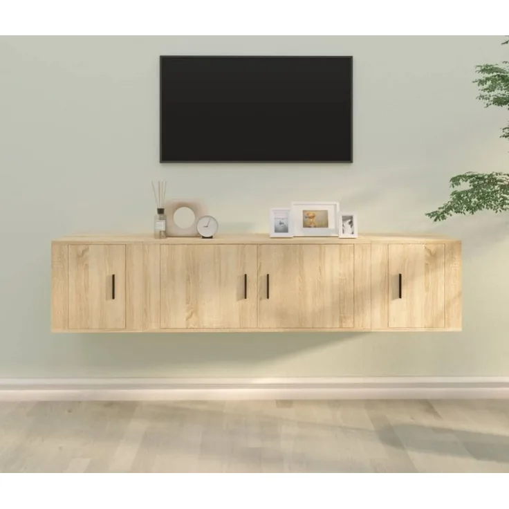 vidaXL 3-tlg. TV-Schrank-Set Sonoma-Eiche Holzwerkstoff 3188417