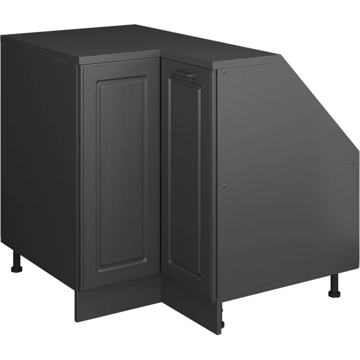 Eck-Küchenschrank für Dachschrägen R-Line Anthrazit Landhaus 75.6 cm mit 1 Tür, Schrankkorpus 60 cm Tiefe Vicco – Bild 1