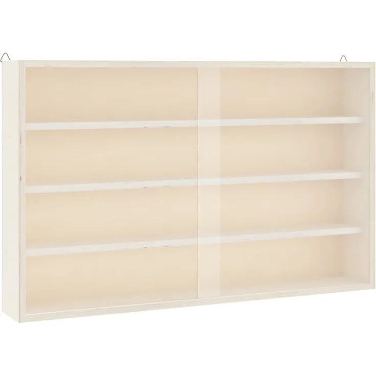 vidaXL Sammlervitrine aus Holz mit Türen 60 x 8,5 x 37 cm 4017386