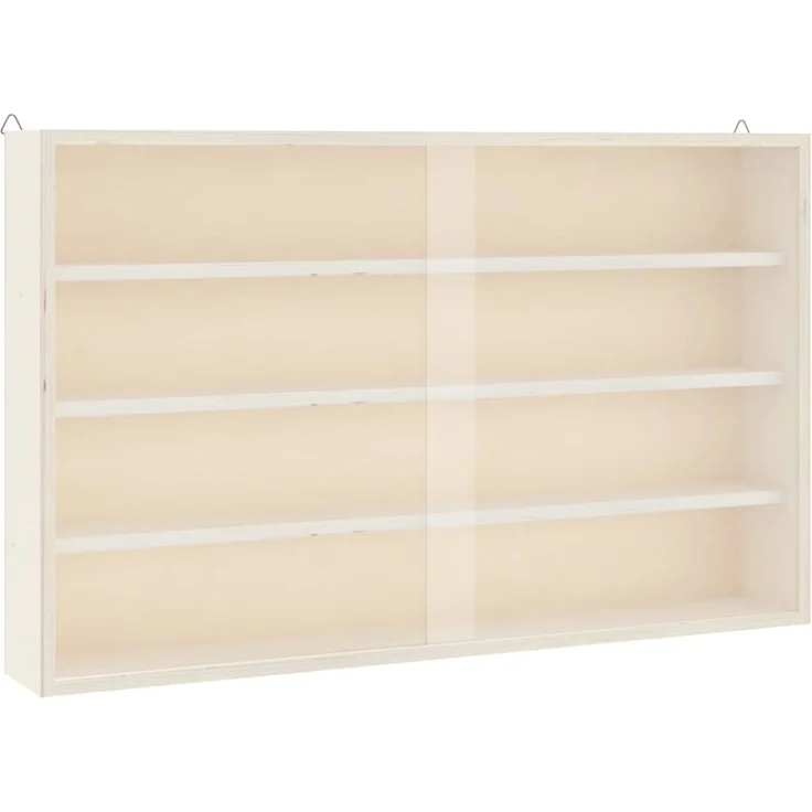 vidaXL Sammlervitrine aus Holz mit Türen 60 x 8,5 x 37 cm 4017386 – Bild 1