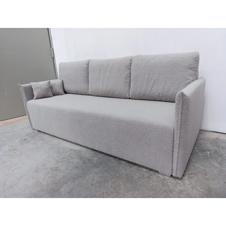 Wohnero 24 Bianca Premium Schlafsofa 207x93 cm mit Bettkasten & Schlaffunktion – 191x142 cm Liegefläche, 3-Sitzer Design Sofa - Braun – Bild 5