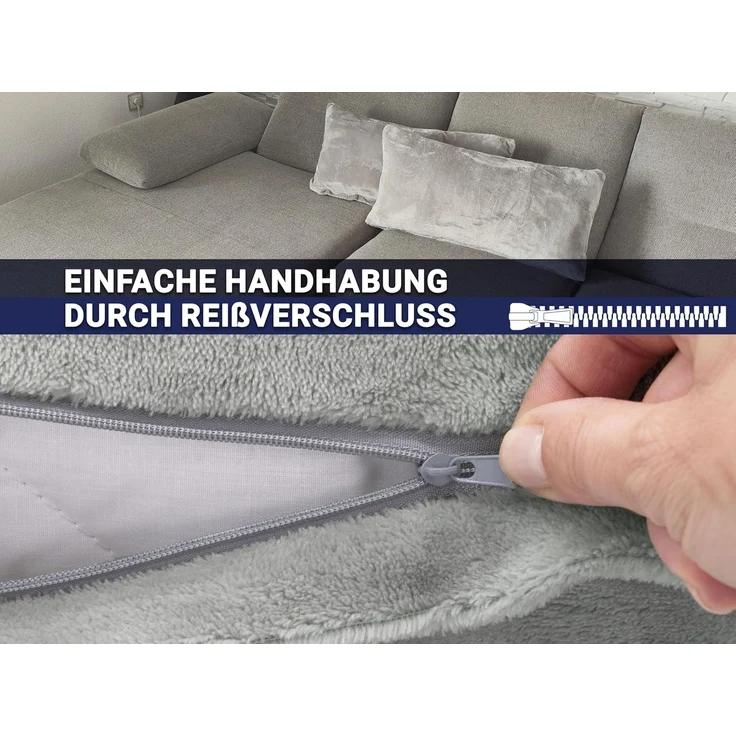 ZOLLNER Kissenbezug, (2 Stück), 40 x 80 cm, 100% Polyester, vom Hotelwäschespezalisten – Bild 5