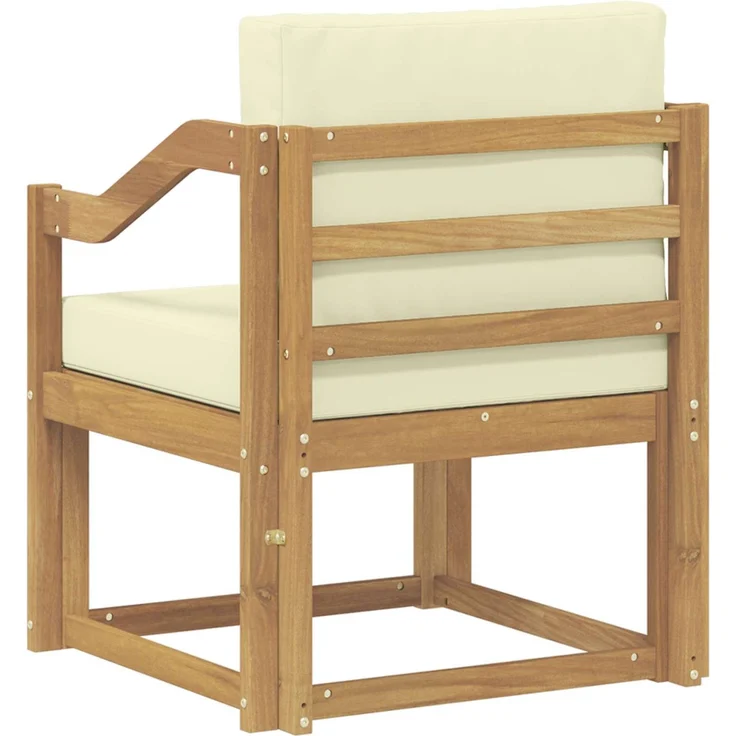 vidaXL 2 Stück Outdoor-Sofagarnitur Polyester Weiß und Creme 3438989 – Bild 5