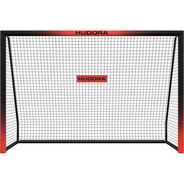 Hudora 'Pro Tect 240 Advanced' Fußballtor, Stahlrohrrahmen mit EPE-Schaumstoff ummantelt, Schwarz / Rot, 240x160 cm – Bild 2