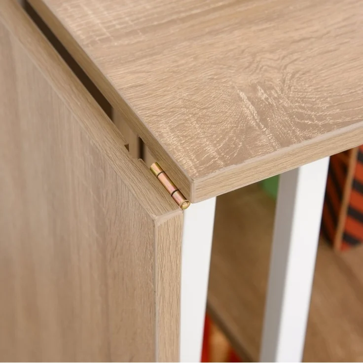 Klapptisch mit MDF-Platte und Rollen, 107x55x76 cm, Weiß – Bild 6
