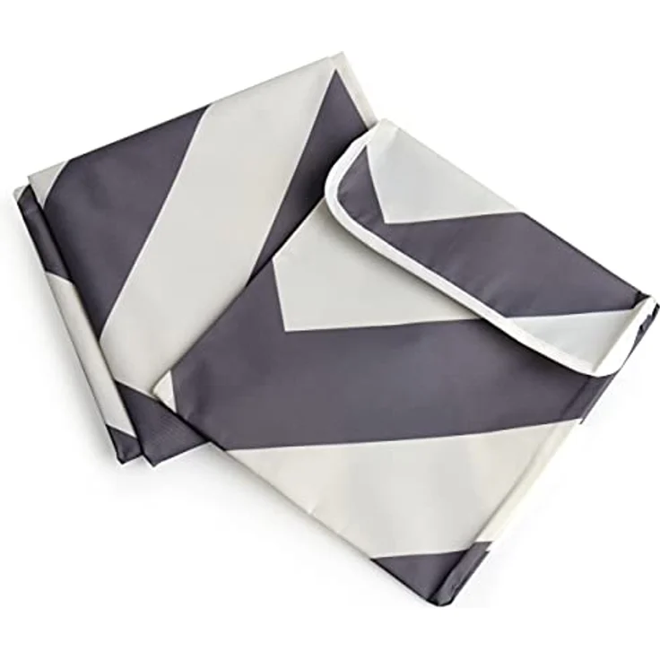 Prince Lionheart Catchall Boden Vorzelt Teppich Allzweckmatte rechteckig Chevron Grau/Weiß – Bild 4