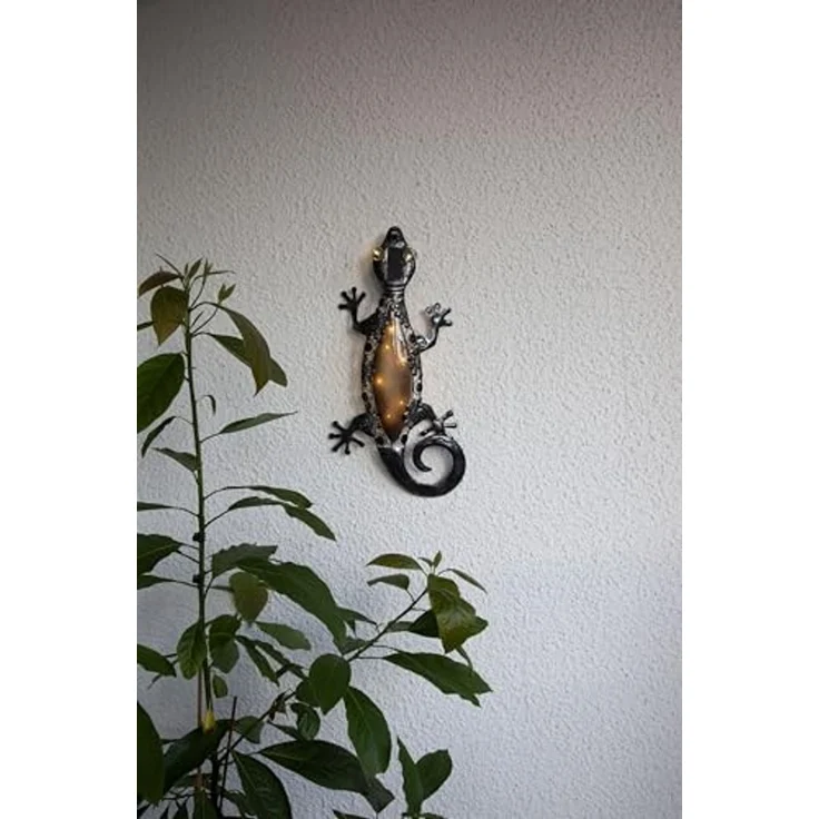Star LED-Solar-Wanddeko 'Gecko', Eidechse, – Bild 5