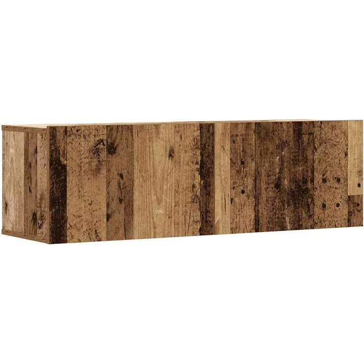 3 pcs TV-Wandschrank, TV Hängeboard Hängeschrank Altholz-Optik 100x30x30 cm Holzwerkstoff – Bild 4