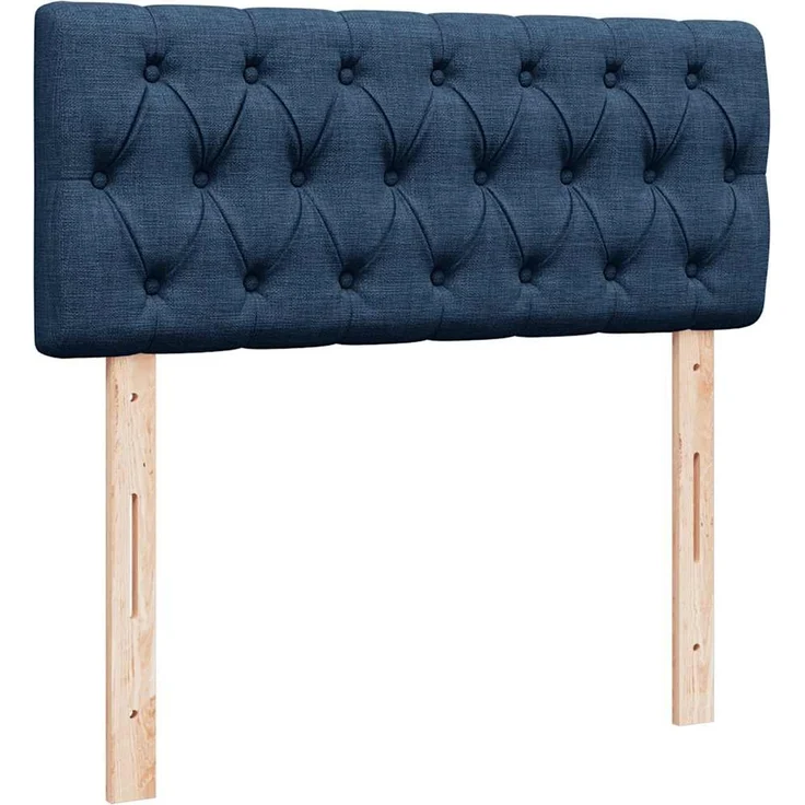 vidaXL Boxspringbett mit Matratze Blau 120x200 cm Stoff 3289736 – Bild 12