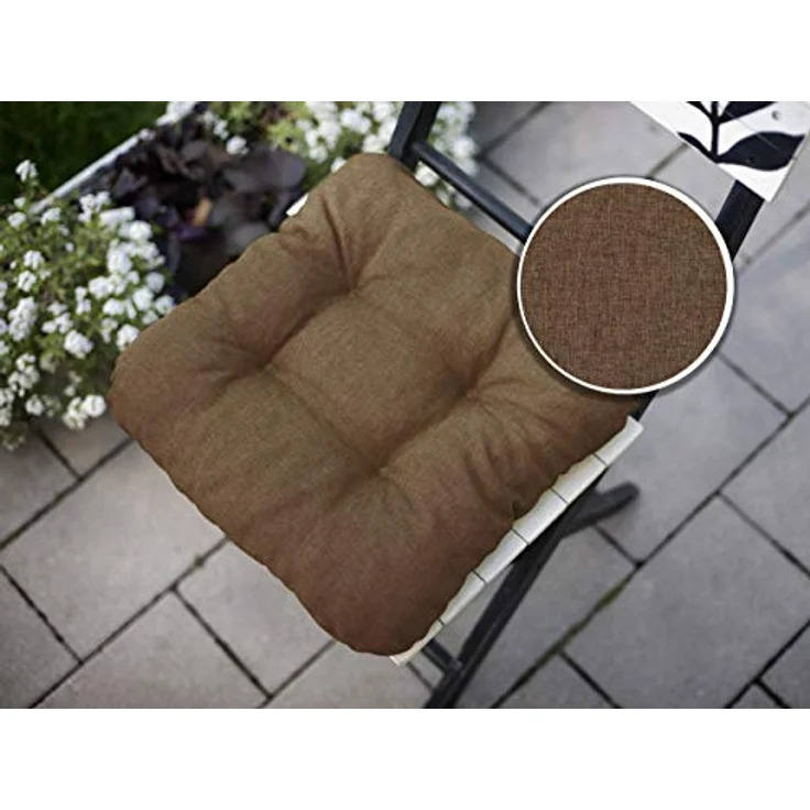sunnypillow Stuhlkissen 4er Set Stuhlkissen 40x40 cm Bequeme 8cm, Polsterauflage Auflage für Stühle / Bänke – Bild 5