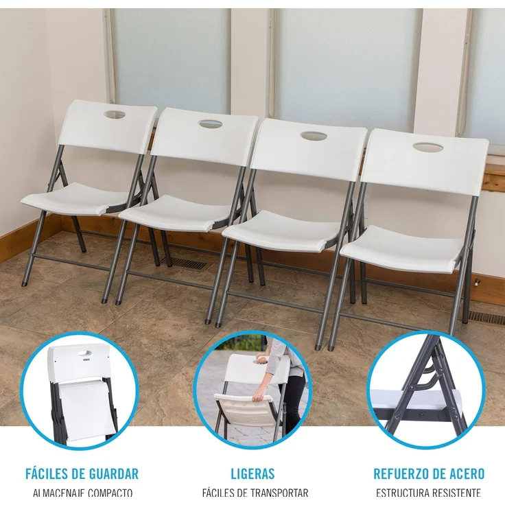 LIFETIME 92114 – 4 Stück Klappstühle für Veranstaltungen, Catering, Büro, Outdoor und Innen, leichte und vielseitige Klappstühle – Bild 5