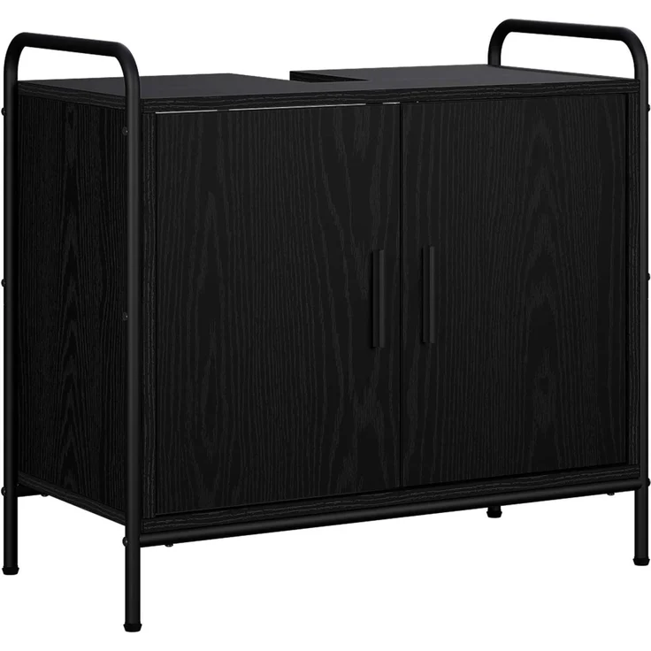 vidaXL Badezimmerschrank-Set 4 stk. Schwarz Eichen-Optik 3444615 – Bild 6