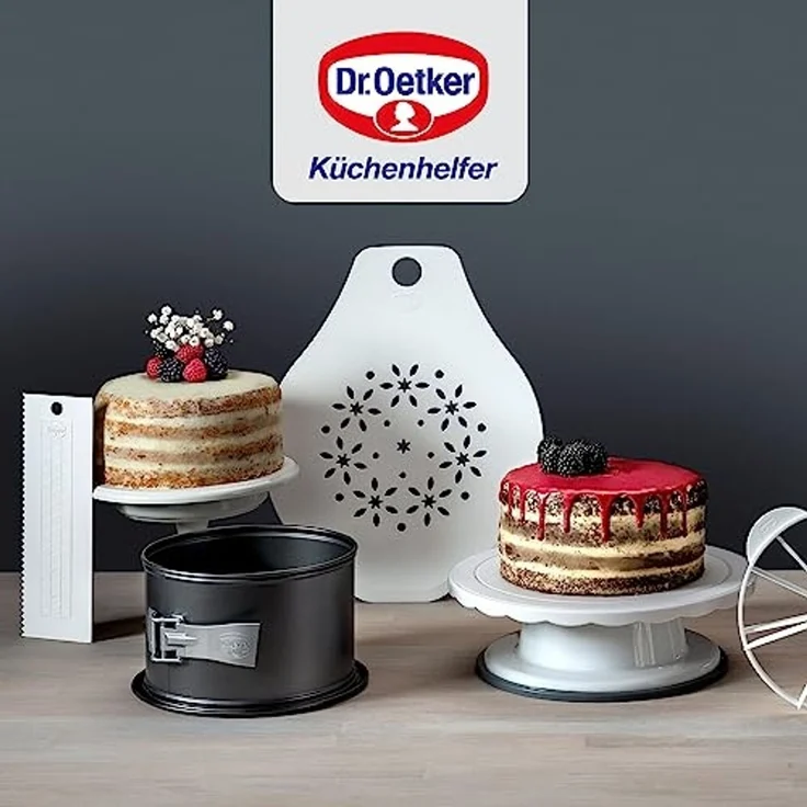 Dr. Oetker - Drehbare Torten- Kuchen- Platte Ø 27,5cm Weiß 1670 Drehteller Deko – Bild 7