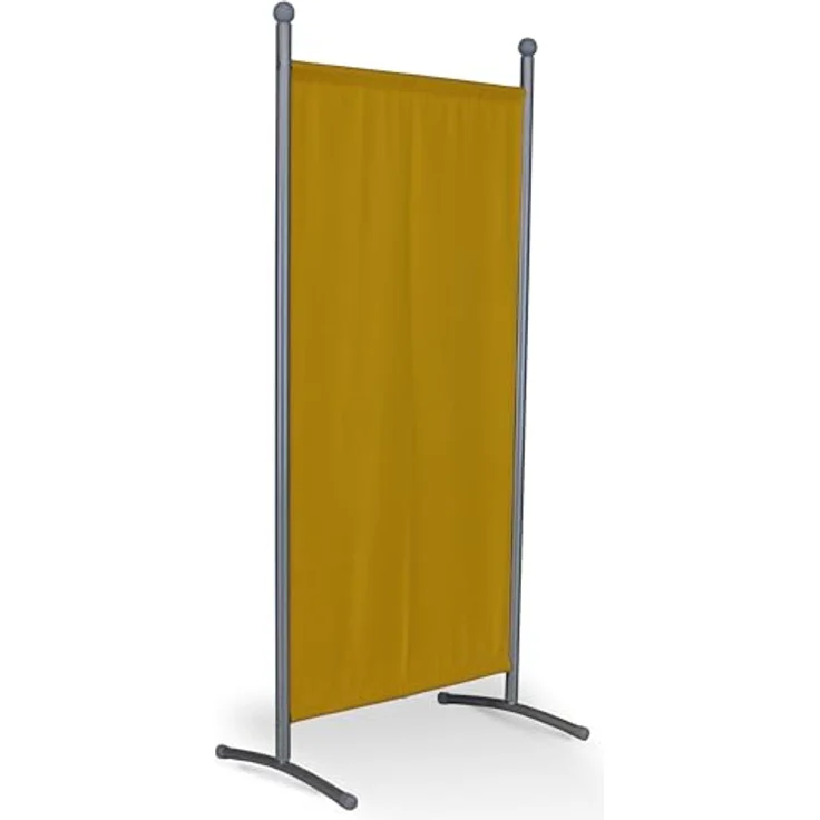 Angerer Stellwand - Raumteiler & Raumtrenner Sichtschutz - einfache Montage ohne Bohren - Outdoor Paravent für Windschutz & Schatten auf Balkon (klein (82x178 cm), Gelb) – Bild 2