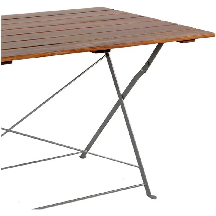 Biergarten Tisch Klapptisch Gartentisch Esstisch Akazie Stahl 120x70cm – Bild 6