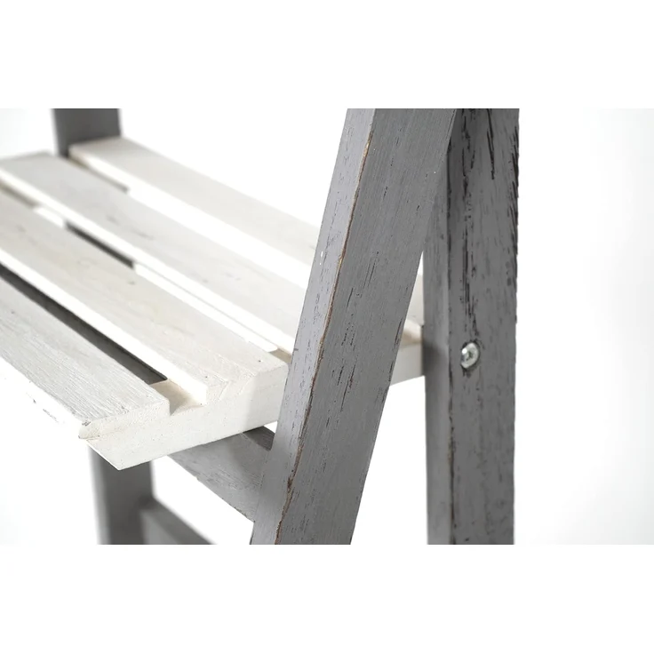 Kobolo Regal Stufenregal WHITE-GREY aus Paulownia-Holz – Bild 5