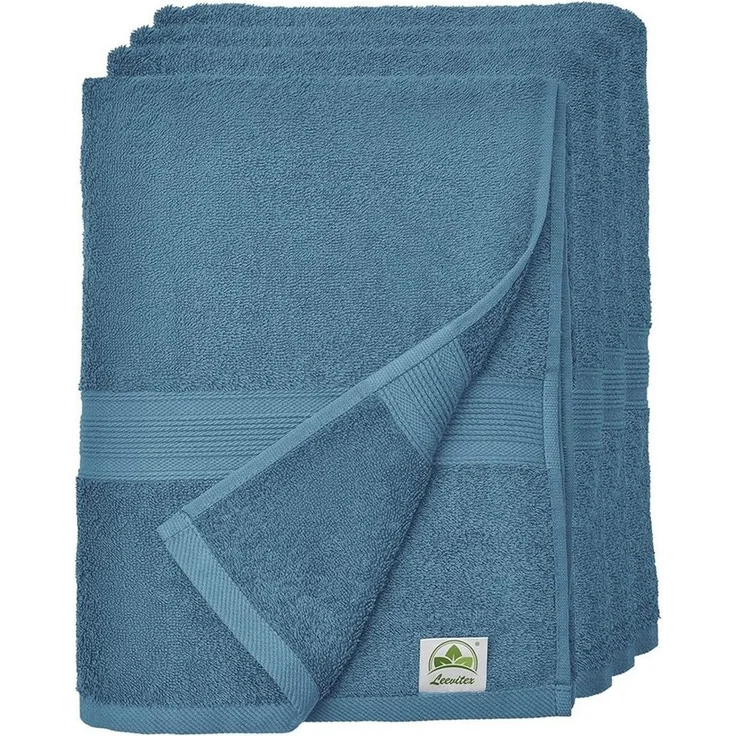 leevitex® Handtuch Frottee 4er Set, 50 x 100 cm, hochwertig verarbeitet & fusselfrei – Bild 1