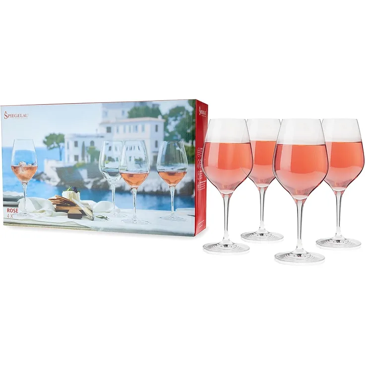 Spiegelau Special Glasses Rose Glas, 4er Set, Roseweinglas, Weinglas, Trinkglas, Kristallglas, 480 ml, 4400281