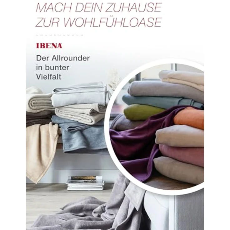 IBENA 'Luxus', Baumwollmischgewebe braun, 150x200 cm – Bild 7