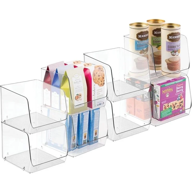 Aufbewahrungsbox Küchenbox 8er Set Organizer stapelbar mDesign transparent – Bild 9