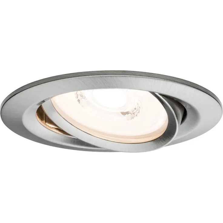 Paulmann Premium Einbauleuchten Set Reflector Coin rund schwenkbar dimmbar LED 1x6,8W 230V Eisen gebürstet/Alu13288