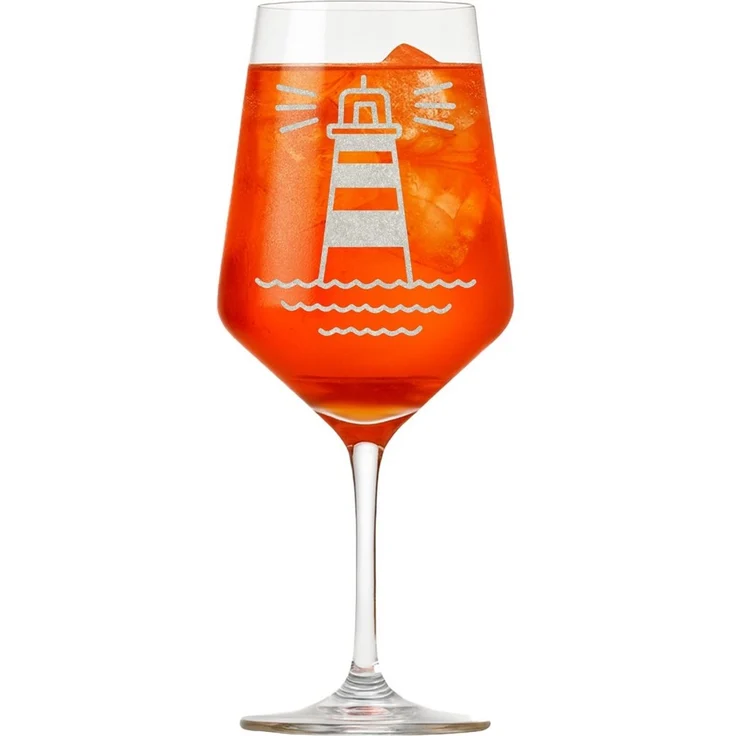 eXODA Weinglas Gravur Leuchtturm - spülmaschinenfest 350 ml, 1-tlg, Glas, Atemberaubende Darstellung – Bild 3