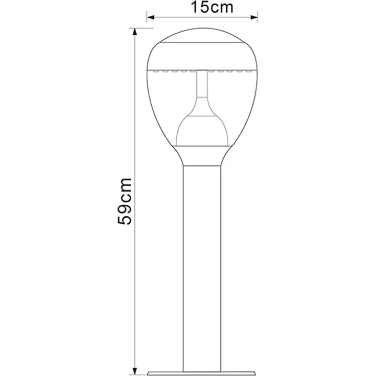 LED Stehleuchte, Außen, Edelstahl, klar, H 59 cm – Bild 7