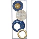 Wanddekoration "Samantha", silber/blau