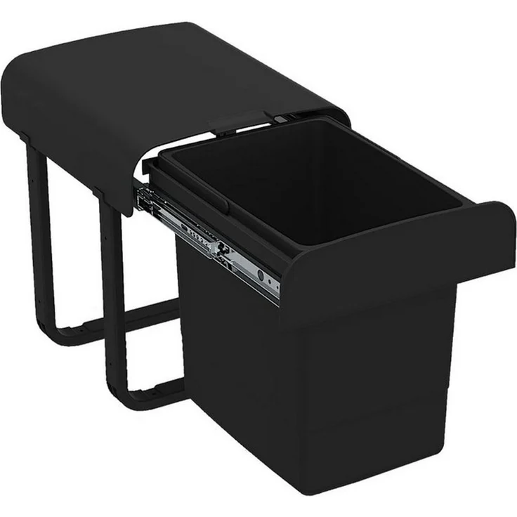 Ekotech AS15S Aladin Abfallsammler 15 L Kunststoff schwarz für 40 cm Unterschrank – Bild 1