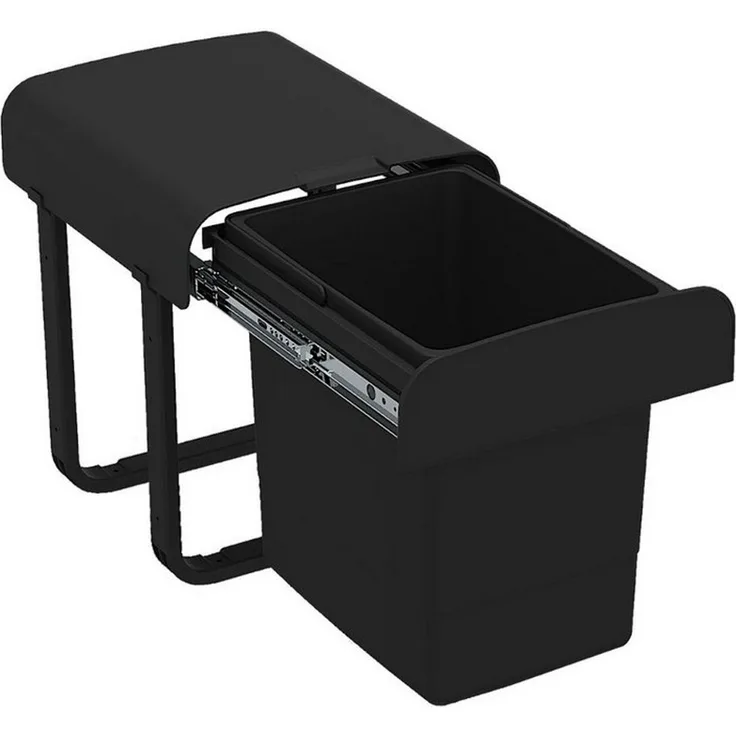 Ekotech AS15S Aladin Abfallsammler 15 L Kunststoff schwarz für 40 cm Unterschrank