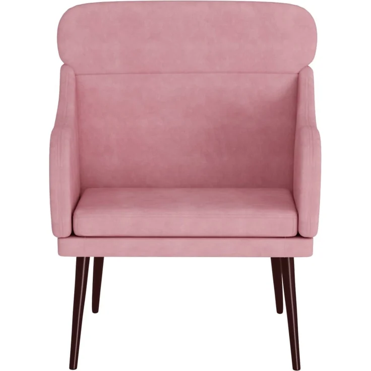 Sessel wohnzimmer, Relaxsessel, Fernsehsessel Rosa 63x76x80 cm Samt – Bild 3