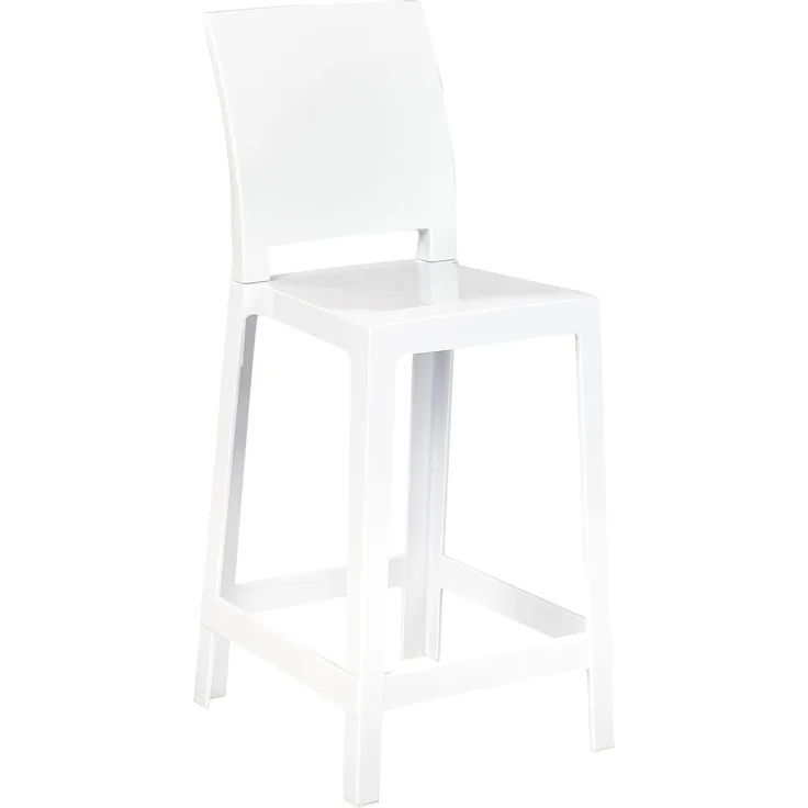 Set mit 2 Barstühlen WELLINGTON Weiß