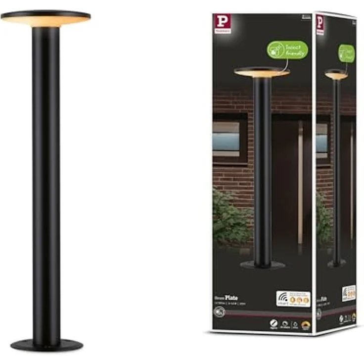 Paulmann 94755 LED Pollerleuchte Zigbee Plate insektenfreundlich Anthrazit – Bild 1