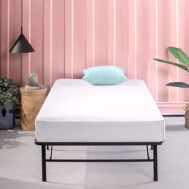 Zinus SmartBase Klappbett 90x190 cm - Höhe 35 cm - Ideal für EIN Gästebett - Mit Stauraum unter dem Bett - Metallbett - Schwarz – Bild 8