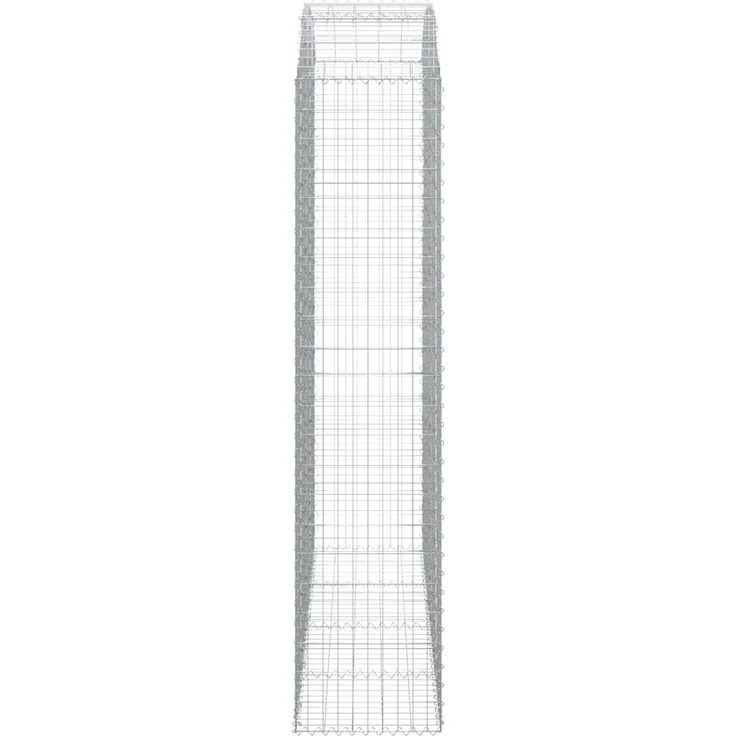 vidaXL Gabione mit Hochbogen 200x50x220/240 cm Verzinktes Eisen 153481 – Bild 4