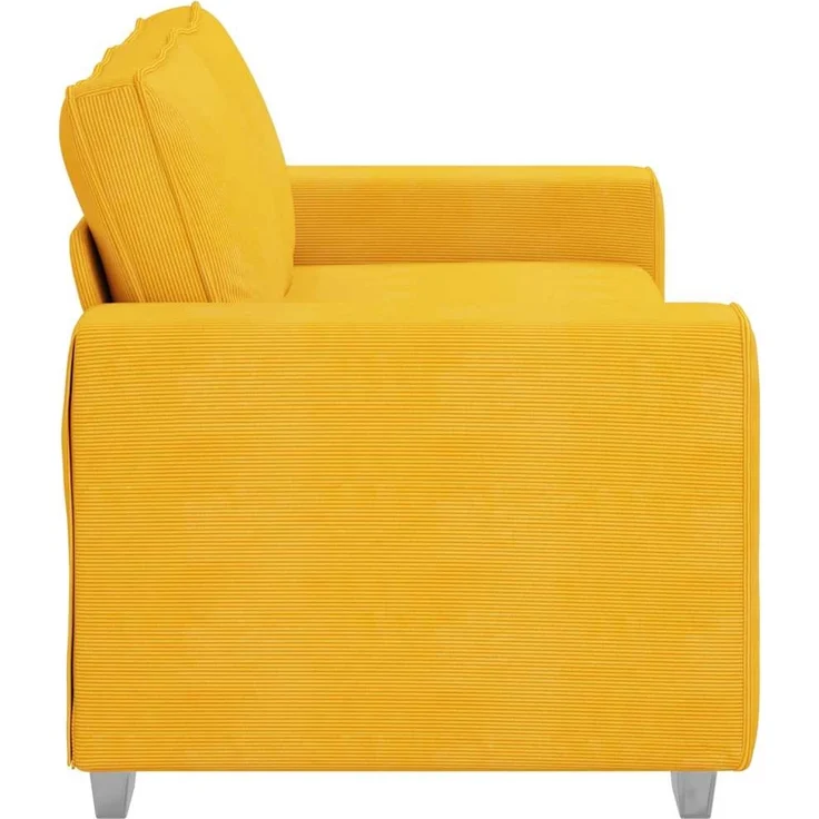 vidaXL Zweisitzer-Sofa Hellgelb 180x77x82 cm Cordstoff 4105205 – Bild 4