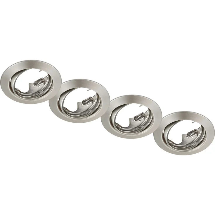 Runde Einbaustrahler Decke im 4er Set schwenkbar Silber matt GU10 – Bild 9